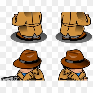 Sprite Clipart Detective - Detective Sprite, HD Png Download