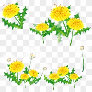 Dandelion - Yellow Floral Border Transparent Png, Png Download