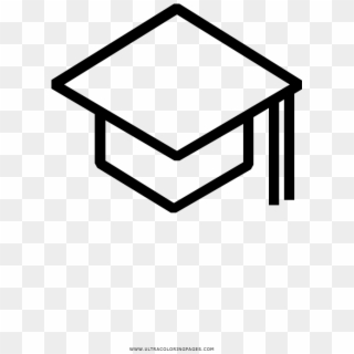 Mortar Board Coloring Page - Icon, HD Png Download
