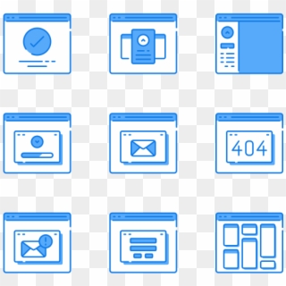 Web Site Wireframe - Wireframe Icons, HD Png Download