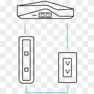 Connect Deco To Your Cable Modem And Power On Both - Line Art, HD Png Download