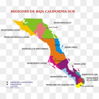 Regiones1 - Baja California Sur Y Sus Municipios, HD Png Download