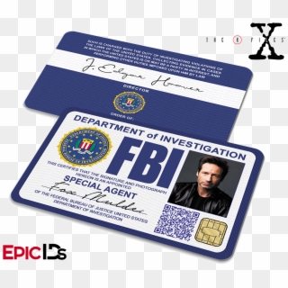 The X-files Inspired Fox Mulder Fbi Special Agent Id - X-files, HD Png Download