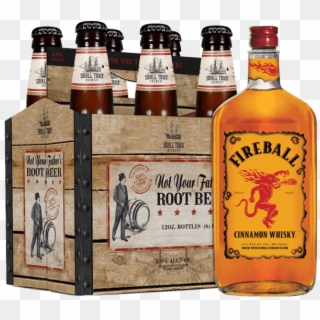 00 For Not Your Father's & Fireball Cinnamon Whisky - Whisky Fireball 1000ml, HD Png Download