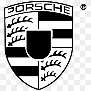 Porsche Logo Black And White - Porsche Logo Vector, HD Png Download