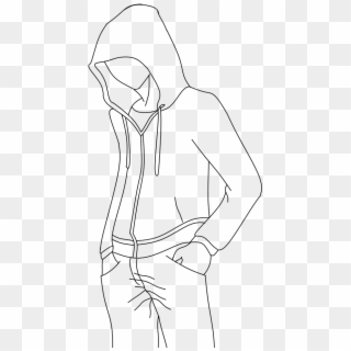 Outline For Hoodie Designs Drawing Base, Manga Drawing, - Sketch, HD Png  Download - 900x1025(#3346475) - PngFind