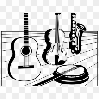Guitar Clipart Musical Instrument - Guitar Outline, HD Png Download