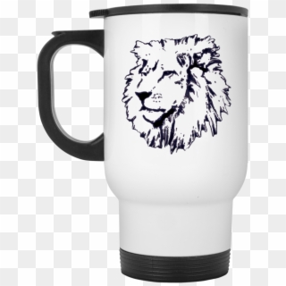 Joseph Lion Outline White Travel Mug - You Know What Gets On My Nerves Myelin, HD Png Download