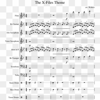 The X-files Theme Sheet Music Composed By Arr - Careless Whisper Tenor Sax Easy, HD Png Download