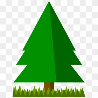 This Free Icons Png Design Of Spruce With Grass - Simple 2d Tree, Transparent Png