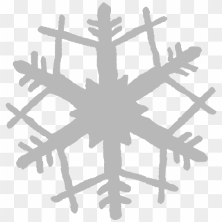 Digital Snowflake Silhouette Grayscale - Silhouette, HD Png Download