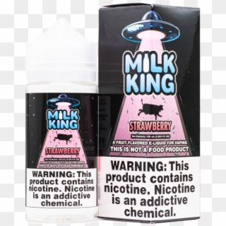 Milk King - Strawberry 100ml - Milk King Strawberry, HD Png Download