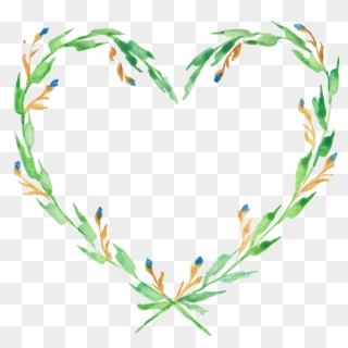 Green Leafy Wreath Of Transparent Love, HD Png Download