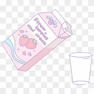 Strawberry Strawberrymilk Aesthetic Pastel Freetoedit - Anime Strawberry Milk Aesthetic, HD Png Download