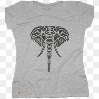 Camiseta Elefante - Elephant Head Tattoo Outline, HD Png Download