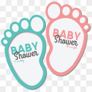 Baby Shower Icons - Baby Shower Foot Print, HD Png Download