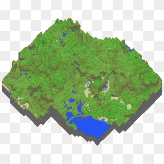 An Isometric Map Showing Two Very Long Perpendicular - Minecraft Isometric Map Alpha, HD Png Download