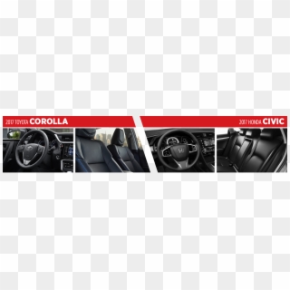 Compare 2017 Toyota Corolla Vs Honda Civic Sedan Interior - Honda Civic, HD Png Download
