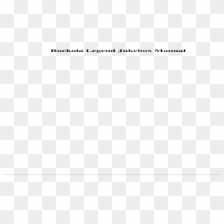 Rockola Legend Jukebox Manual - Paper Product, HD Png Download