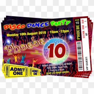 Disco Dance Party Invitation - Flyer, HD Png Download
