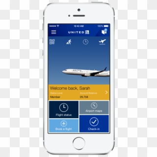 United Airlines Has Launched A New App For Ios 7 Platform - Home Page Design For Mobile App, HD Png Download