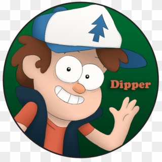 Home / Pin Back Buttons / Gravity Falls / Dipper Pin - Cartoon, HD Png Download