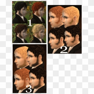 All Sideburns Come In The Four Standard Maxis Colours - Sideburn Numbers, HD Png Download
