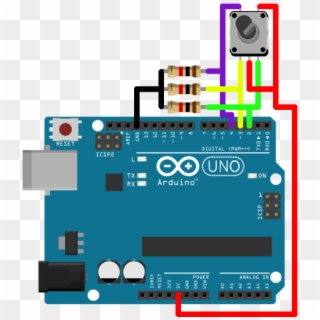 Arduino Uno - Rotary Encoder Connection Arduino, HD Png Download
