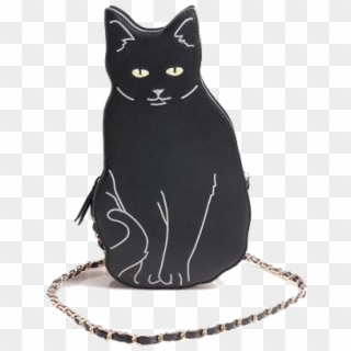 Black Cat Novelty Crossbody Chain Bag - Cartera Gato Negro, HD Png Download