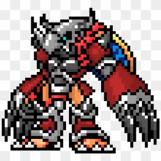 Crimsonwargreymon - Wargreymon Pixel, HD Png Download