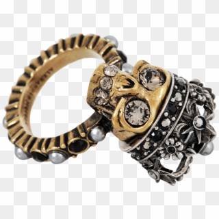 Alexander Mcqueen Skull King Ring , Png Download - Bracelet, Transparent Png