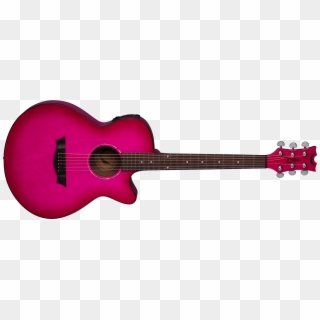 Acoustic Guitar Clipart Guitar Pink - Pink Acoustic Guitars, HD Png Download