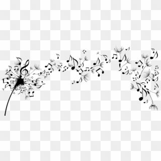 Displaying Music Dandelion - Music Notes Flower Png, Transparent Png