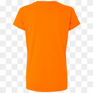 Women's Lightweight Ringspun T-shirt - Neon Orange Shirt Back, HD Png Download