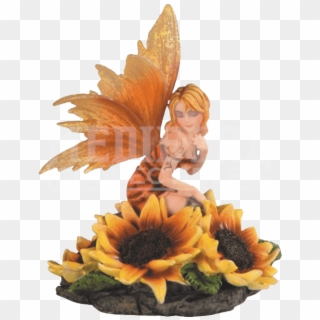 Bashful Sunflower Fairy Statue - Sunflower, HD Png Download