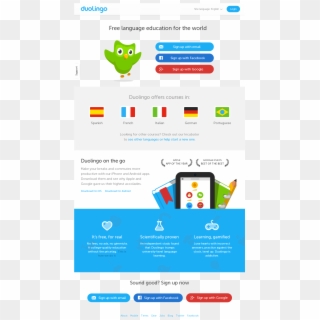 Duolingo Website, HD Png Download