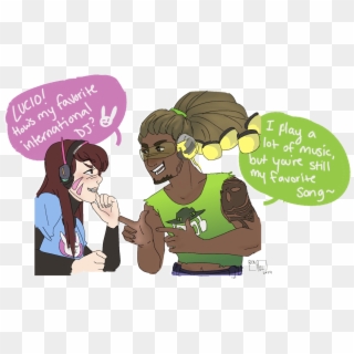 I Love Them So Much - D Va And Lucio, HD Png Download