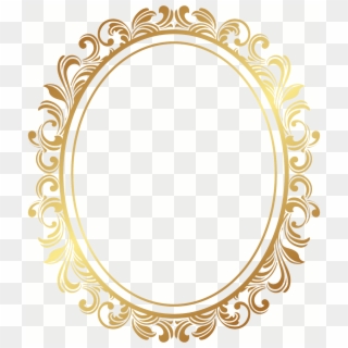 Gold, Picture Frame - Circular Photo Frame Png, Transparent Png