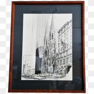 Image Library Download Cathedral Drawing Pen Ink - Picture Frame, HD Png Download