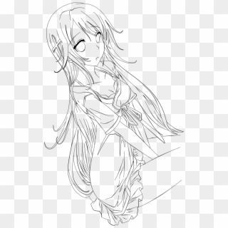 Cute Anime Girl Coloring Pages - Transparent Anime Line Art, HD Png  Download - 900x1200(#3380148) - PngFind