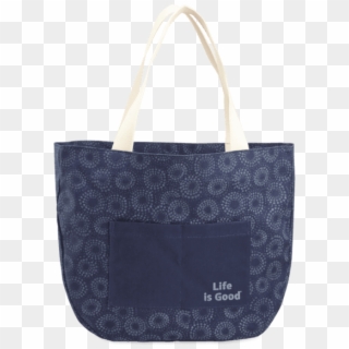 Life Is Good Around Town Tote Painted Dots Dstblu - Tote Bag, HD Png Download