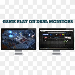 Dual Monitor Png - Games With 2 Monitors, Transparent Png