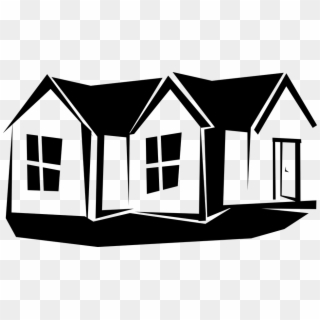 Rumah Vector Png - House Clipart Black And White Png, Transparent Png