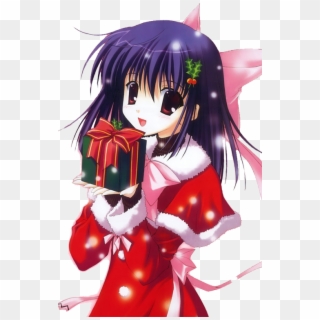 Anime Girl Merry Christmas , Png Download - Christmas Anime Wallpaper Phone, Transparent Png