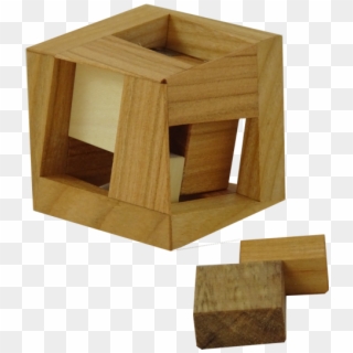 Ompic Wooden Cube Cherry - Plywood, HD Png Download