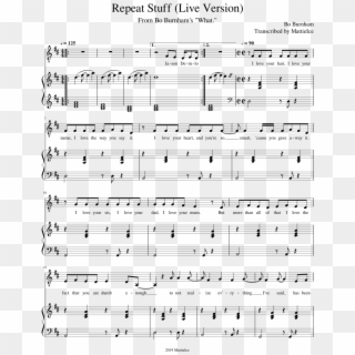 Repeat Stuff Sheet Music For Piano, Bass Download Free - Last Five Years Sheet Music, HD Png Download