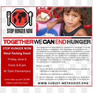 Stop Hunger Now, HD Png Download