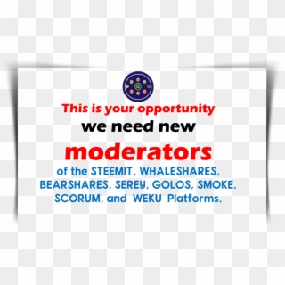 This Is Your Opportunity We Need New Moderators Of - Sairam Motors, HD Png Download