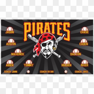 3'x5′ Vinyl Banner Pirates - Pirates Baseball Little League Banners, HD Png Download