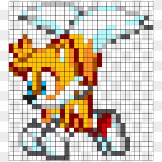 Tails Perler Bead Pattern / Bead Sprite - Tails Sonic Pixel Art, HD Png Download